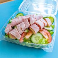 Chef's Salad · Comes with turkey, ham, and cheese-provolone cheese.  Extra dressing for an additional charge.