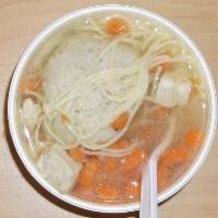 Chicken Noodle Soup · Add matzo ball for an additional charge.