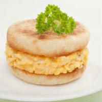 Sausage & Egg on English Muffin · Customer's choice of eggs and crispy sausage, topped on fresh fluffy English muffin.