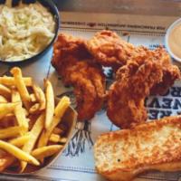 Bobby's Chicken Tender Meals · Our chicken tenders are fresh and hand breaded. Served with fries, coleslaw, Texas toast and...
