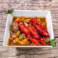 Seafood Gumbo · A traditional gumbo with, shrimp, crab, and crab-fish served over rice.