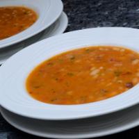 Pasta Fagioli Soup · White cannellini beans and bacon with ditalini pasta.