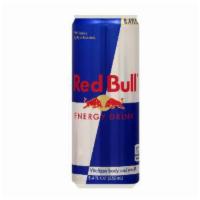 Canned Red Bull · Traditional flavor.