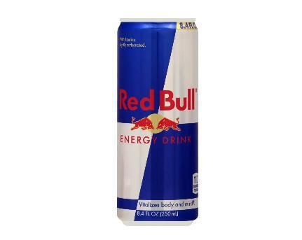 Canned Red Bull · Traditional flavor.