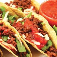 T4. Chili Taco · 1pcs Ground beef with bean.