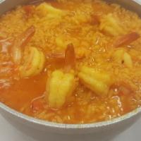 Asopado de Camarones · Shrimp soup.