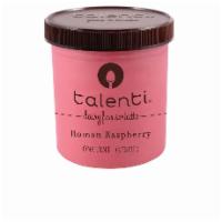 Roman Raspberry Sorbetto · Real raspberries from Chile blended into a perfectly balanced sweet and tart sorbetto