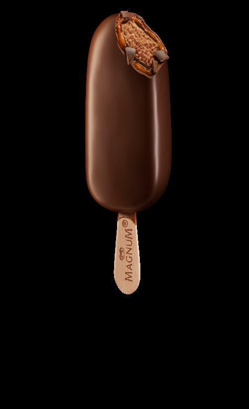 Double Chocolate Hazelnut · Chocolate hazelnut ice cream, dipped in a chocolatey coating, hazelnut sauce and milk chocolate. Made with Belgian chocolate.