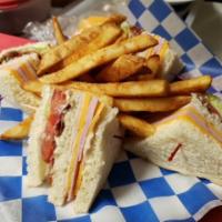 DELI SANDWHICH  · Served with lettuce, tomato, onion, mustard, and mayo. You choose the rest. Meat: turkey or ...