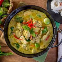 Chicken Thai Curry(Boneless) · Comes with Rice and Roti 