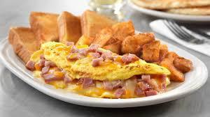 Ham Omelet · Made with 3 large farm-fresh eggs and sausage. Served with home fries and choice of toast.