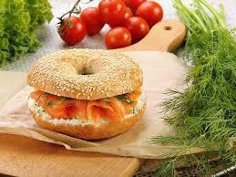 Bagel with  Cream Cheese and Smoked Salmon · Smoked nova lox and cream cheese on any bagel of your choice.
