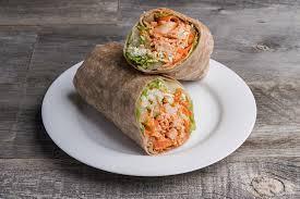 Buffalo Chicken Wrap · Buffalo style grilled chicken, lettuce and tomato on a wrap.
