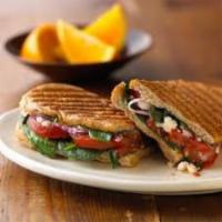 Chicken Florentine Panini · Grilled chicken, spinach, sweet roasted red peppers and provolone cheese.
