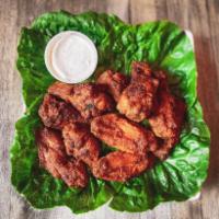 Bone In 2LBS · Two pounds (15-16 pieces ) of bone-in chicken wings. Ranch not included
