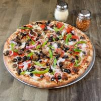 Supreme Pizza · Red sauce, mozzarella, pepperoni, ham, beef, sausage, mushrooms, green peppers, black olives...
