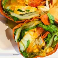 Tucker's Chicken Wrap · Buffalo chicken, crumbled bleu cheese, lettuce, and tomato.