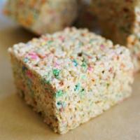 Homemade Rice Crispy Square · The classic crispy, gooey, chewy treat.