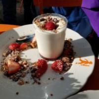 Le Parfait Yogurt · Home-made granola & yogurt & red berry jam (no fresh fruit)