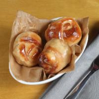 3 Pieces Garlic Knots · Fresh dough, hand-tied, perfect for dipping with fuel marinara.