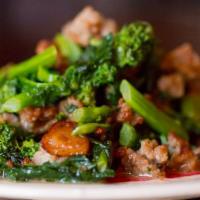 Crumbled Sausage  · Sauteed with broccoli rabe. Gluten-free available for an additional charge.