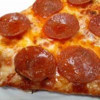 Pepperoni Pizza · Pepperoni red sauce, fresh mozzarella and basil.