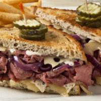 Classic Pastrami on Rye · Roasted Pastrami, Swiss Cheese on Jewish Rye Bread. Grilled to perfection!