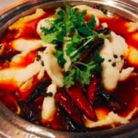 F6. Chongqing Braised Fish 重庆江北水煮鱼 · Hot and spicy. 重庆江北水煮鱼