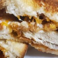 BBQ Chicken Melt  · Breaded and fried chicken breast smothered in BBQ sauce, melted cheddar cheese and bacon, dr...