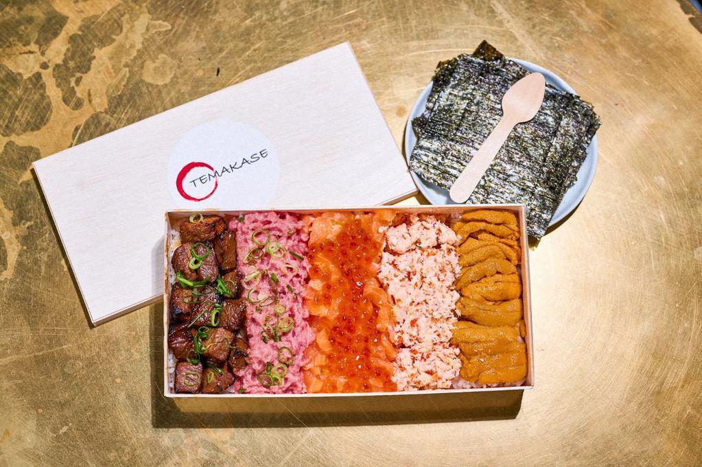 High Roller DIY Box · HIGH ROLLER DIY BOX INCLUDES: Toro, Lobster, Ikura Salmon, Wagyu Beef, and Uni. Each DIY Box makes at least 10 handrolls and can feed up to 2-3 people!