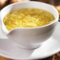 2. Egg Drop Soup · With crispy noodle.