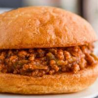 Vegan Beef Sloppy Joes  · Dairy free , vegan , vegetarian . Vegan beef sloppy joes served on a potato bun with tater  ...