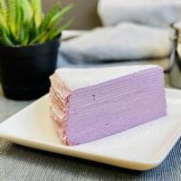 Sweet Purple Potato Crepe Cake · 