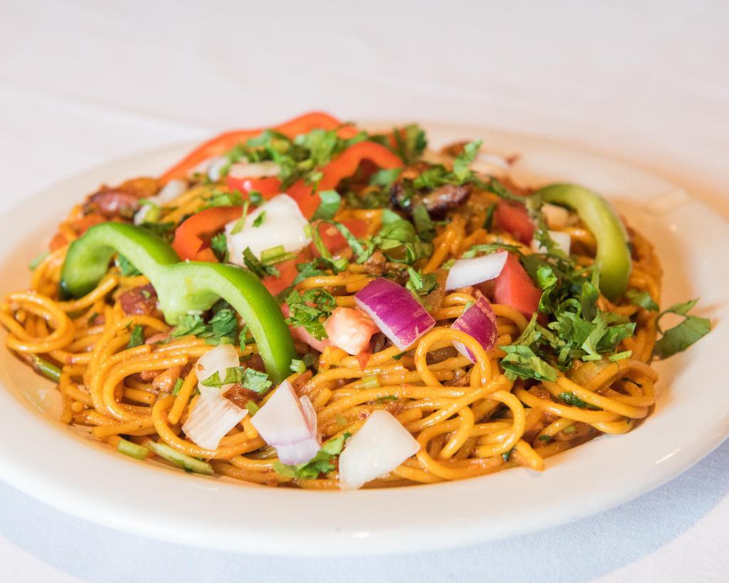 Veg Chowmin-Himalyan Noodles · Stir-fried noodles mixed with tasty vegetables bringing Heaven on Earth for you.
