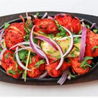Chicken Tikka Kaba (8pcs) · Chicken tikka kebabs are made with chicken breast pieces, bell peppers, and onions marinated...