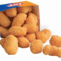 Cheese Curds · Poppable pieces of cheese, battered and fried until warm, melty, and crisp. 