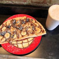 Sweet Tooth Crepe · Nutella, banana and Oreo cookies.