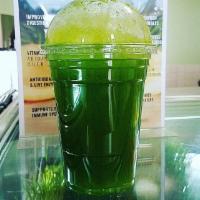 1. Green Supreme Juice · Kale, spinach, parsley, Swiss chard, Granny Smith apple, cucumber and ginger.