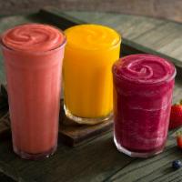 Fruit Smoothie · Blended with real fruit puree and refreshing cool ice with just the right amount of sweetnes...