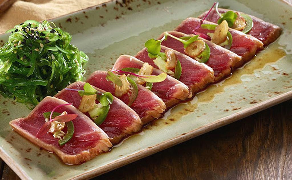Tuna Tataki · Seared Tuna with ponzu sauce