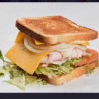 ‘ boars head  Turkey breast sandwich · Included cheese, lettuce, mayo and tomato.
