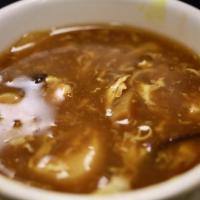 Hot and Sour Soup · Soup that is both spicy and sour, typically flavored with hot pepper and vinegar. Spicy.