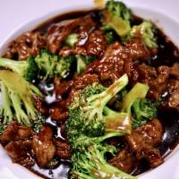 Broccoli Beef · Grass-fed, wok-seared steak, broccoli, rich sweet soy