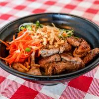 Vermicelli Noodle with BBQ Pork · Vermicelli bowls with BBQ pork,  bean spouts, lettuce, cucumber and pickled carrot & daikon,...