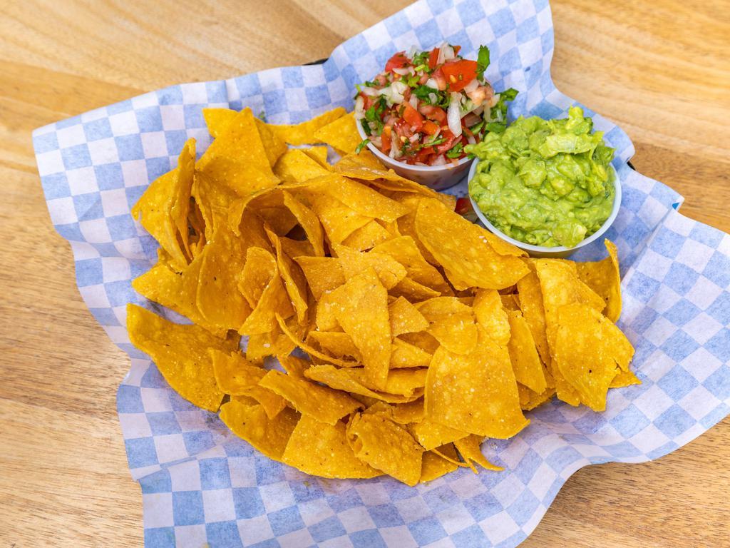 Guacamole, Chips and Salsa · 