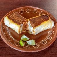 Burrito · Flour tortilla with filled with Birria,rice, beans and cheese