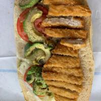 20. Chicken Cutlet · Served with has mayo, lettuce and tomato.