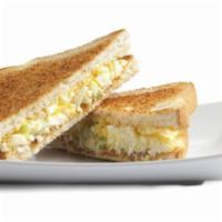 Egg Sandwich on a Roll Breakfast · Sandwich served on a soft bread roll.