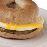 Savory Sausage, Egg, and Creamy Cheese Roll Breakfast · Finely chopped or ground meat, often mixed with seasoning. Soft mild cheese. Sandwich served...
