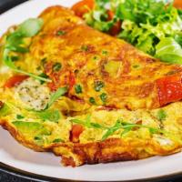 Create Your Own Omelet · Choice of 1 meat and 2 toppings. Add onions, mushrooms, jalapeno, tomatoes, green peppers fo...